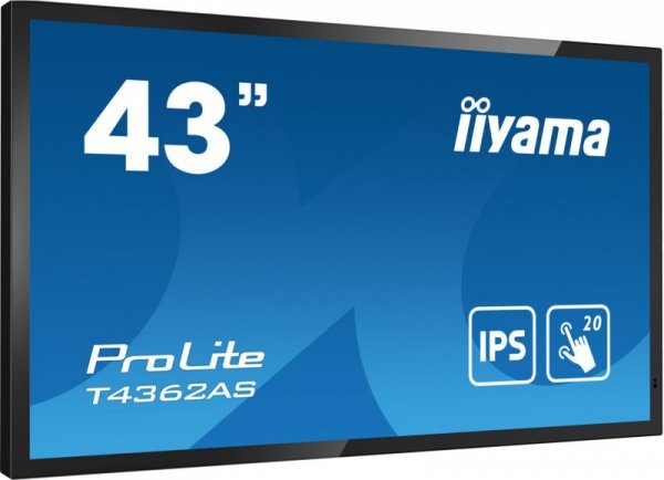 Płaski panel interaktywny Iiyama T4362AS-B1 - 108 cm (42.5&quot;) - IPS - 3840 x 2160 pikseli - 24/7