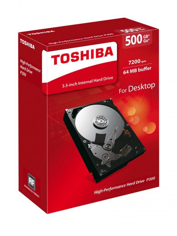 Toshiba P300 500GB dysk twardy 7200 RPM 64 MB 3.5&quot; Serial ATA III