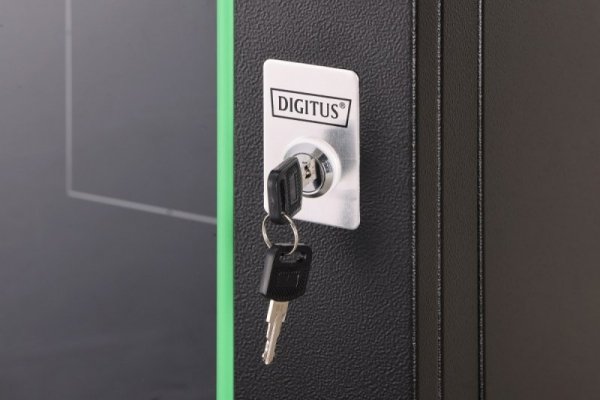 Digitus Szafa sieciowa wisząca Dynamic 19" 16U rack 785x600x450mm, drzwi szyba, czarna, niezłożona, 60kg