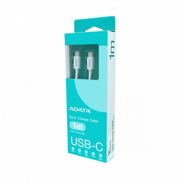 Adata Kabel USB-C do USB-C 2.0/100W 100cm biały