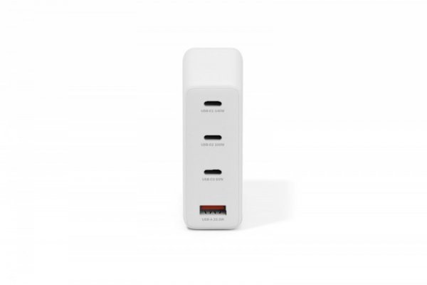 Digitus Ładowarka sieciowa GaN II 140W | 3x USB-C, 1x USB-A | PD 3.0, QC 3.0 | Biała