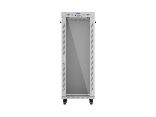 Lanberg Szafa instalacyjna rack stojąca 19" 32U 600x600 szara drzwi     perforowane LCD ( Flat pack)