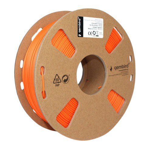 Gembird Filament PLA, 1.75 mm, 1 kg, pomarańczowy