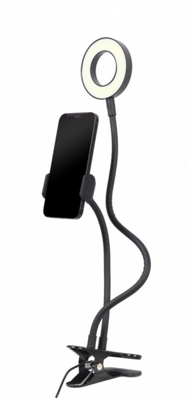 Gembird Lampa LED z uchwytem na telefon do selfie