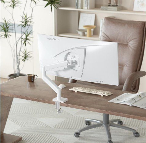 Gembird Ramię biurkowe, regulowane na monitor od 17 do 32 cala,    obciążenie do 10 kg, kolor biały