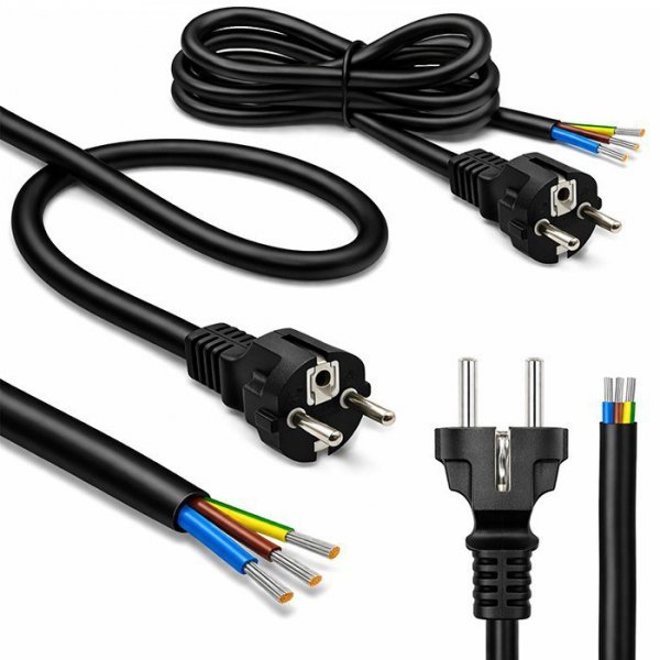 Qoltec Kabel zasilający SCHUKO CEE 7/7 (E/F) | miedź Cu | odizolowany lutowany | 3x1.5mm2 | 3m