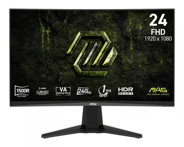 MSI Monitor 23.6 cala MAG 245C X24 LED/FHD/Curved/240Hz/czarny