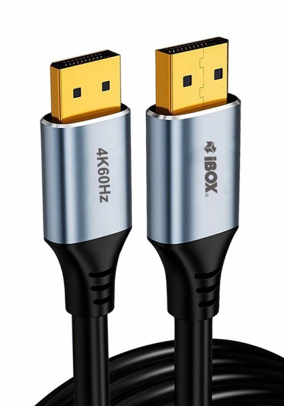 iBOX Kabel DisplayPort 4k60Hz złota wtyczka 2m