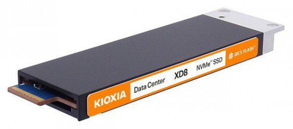 Kioxia Dysk SSD XD8 7680GB E1.S NVMe Gen.5 1x4 DWPD 1 3D TLC BiCS Flash Data Center NVMe SED PLP