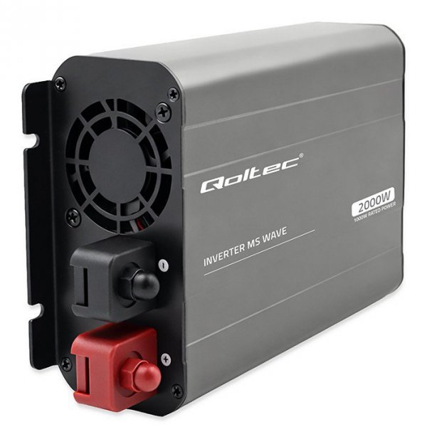 Qoltec Przetwornica napięcia MS Wave | 12V na 230V | 1000/2000W