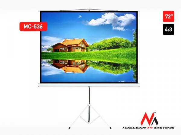 Maclean Ekran projekcyjny MC-536 na stojaku 72&quot; 4:3 145x110
