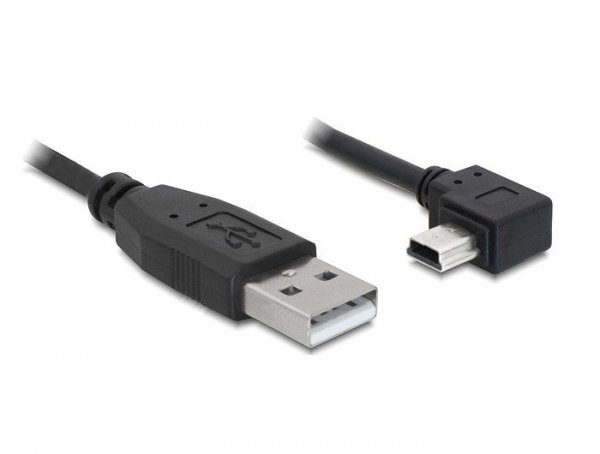 Delock Kabel USB A(M)-&gt;Mini USB BM5P(M) kątowy 2m