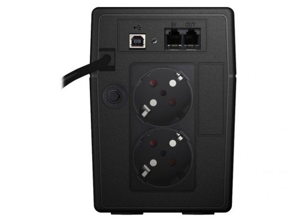 PowerWalker Zasilacz awaryjny line-interactive 850VA 2X SCHUKO OUT, RJ11 IN/ OUT, USB, LCD