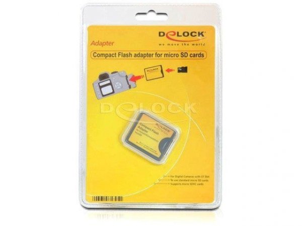 Delock Adapter karty Micro SD/SDHC/XC-&gt;CompactFlash