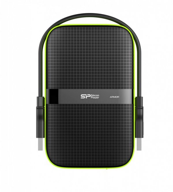 Silicon Power ARMOR A60 1TB USB 3.0 BLACK-GREEN/PANCERNY wstrząso/pyło i wodoodporny