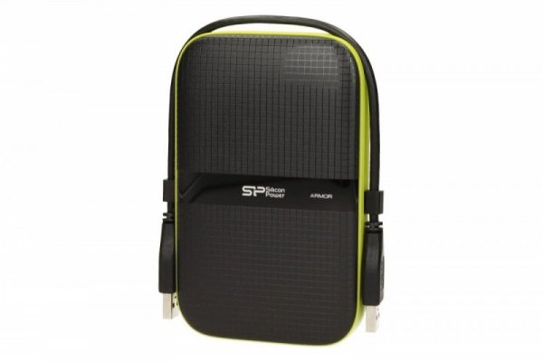 Silicon Power ARMOR A60 2TB USB 3.0 BLACK-GREEN/PANCERNY wstrząso/pyło i wodoodporny