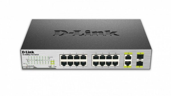 D-Link DES-1018MP 16 x 100 + 2 x Gbit +2 x SFP Smart
