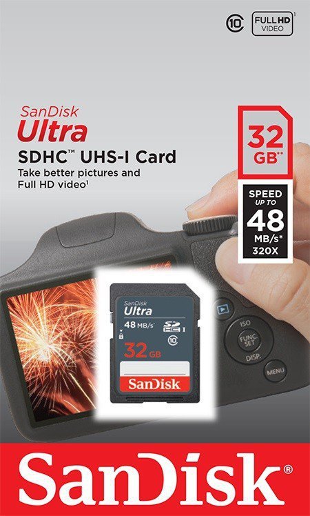 SanDisk Ultra SDHC 32GB 48MB/s UHS-I Class 10