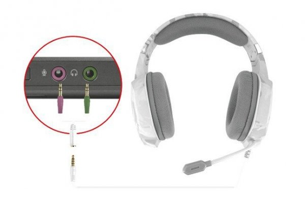 Trust GXT 322W Gaming Headset - white camouflage
