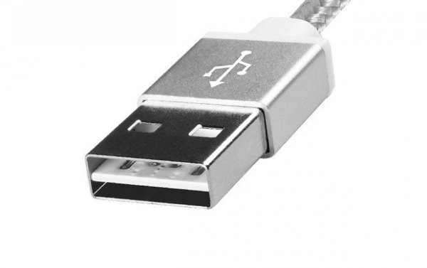 Adata Kabel USB-microUSB 1m Silver alu-knit