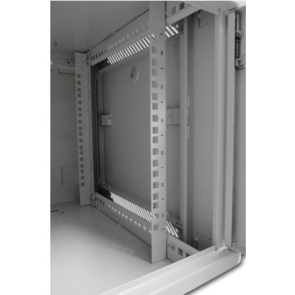 Digitus Szafa wisząca jednosekcyjna 19 cali 6U 368/600/450mm, drzwi szklane, szara (RAL7035), zmontowana