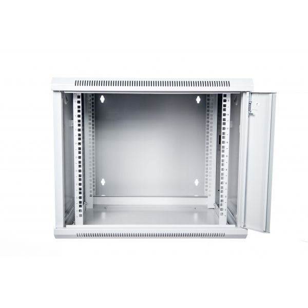 Digitus Szafa wisząca dwusekcyjna 19 9U 501/600/550mm, drzwi szklane, szara (RAL 7035), zmontowana