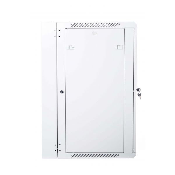 Digitus Szafa wisząca dwusekcyjna 19 18U 901/600/600mm, drzwi szklane (RAL 7035), zmontowana Szara