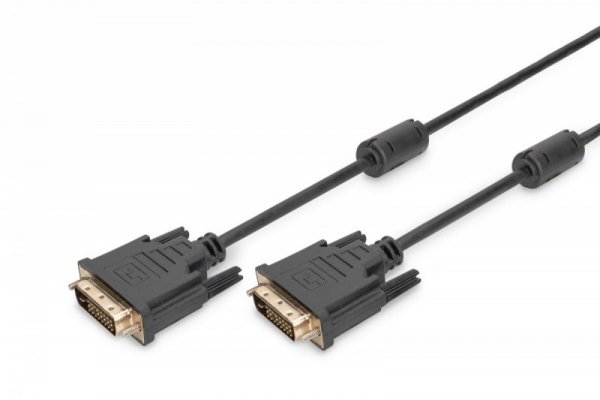 Digitus Kabel połączeniowy DVI-D DualLink WQXGA 30Hz Typ DVI-D (24+1)/DVI-D (24+1) M/M 3m Czarny
