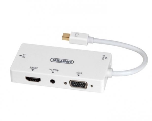 Unitek Adapter mini DisplayPort -DVI/HDMI/VGA; Y-6354