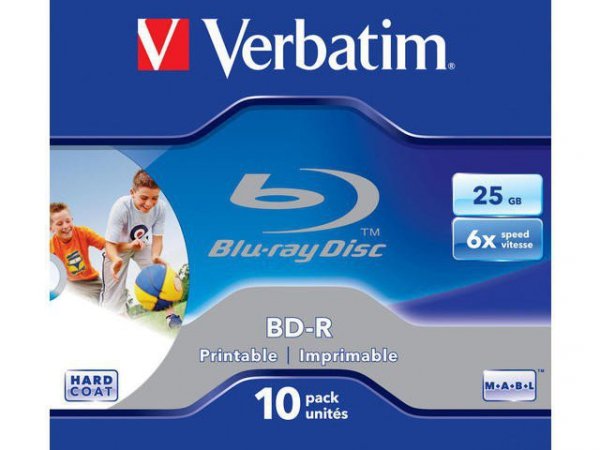 Verbatim Płyty BD-R 6x 25GB 10P JC Printable 43713