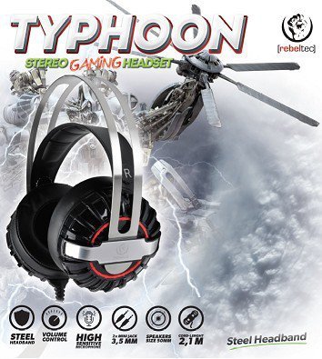 Rebeltec TYPHOON słuchawki stereo dla graczy moc 40mW