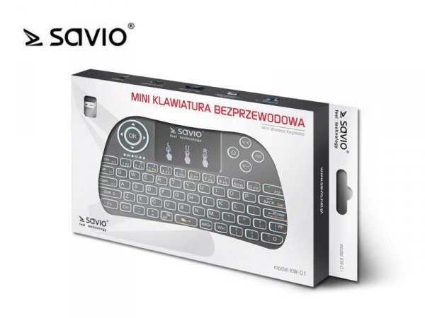 Elmak Klawiatura bezprzewodowa Android TV Box, Smart TV, PS3, XBOX360, PC SAVIO KW-01
