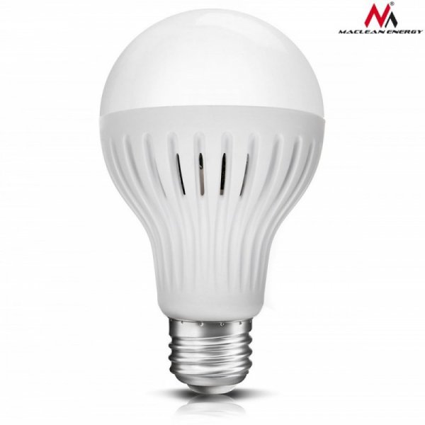 Maclean Żarówka LED E27 9W 230V Energy MCE177 CW zimy biały mikrofalowy czujnik ruchu i zmierzchu