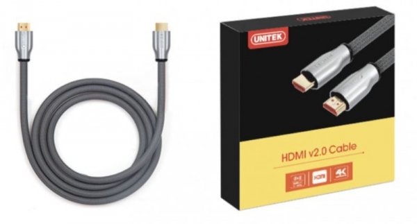 Unitek Kabel HDMI M/M 5m; v2.0 Oplot Złoty Y-C140RGY