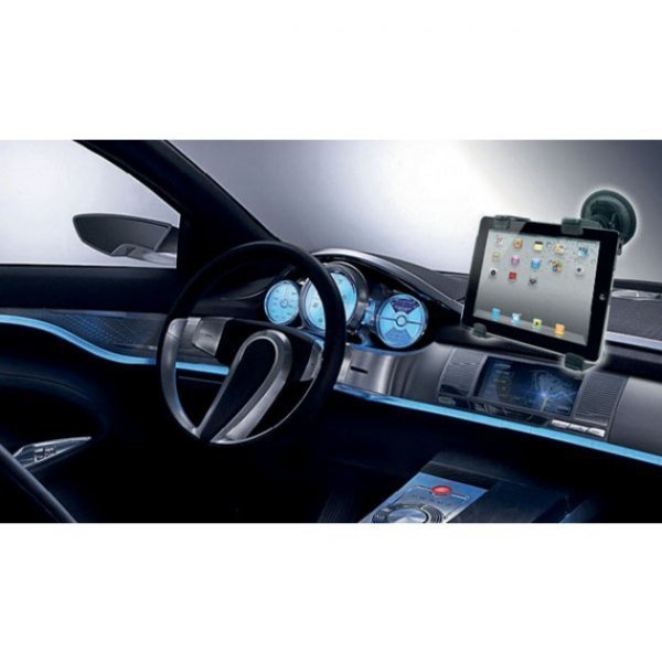 Techly Uchwyt samochodowy do tabletu/iPad 7-10,1cali na szybę, czarny