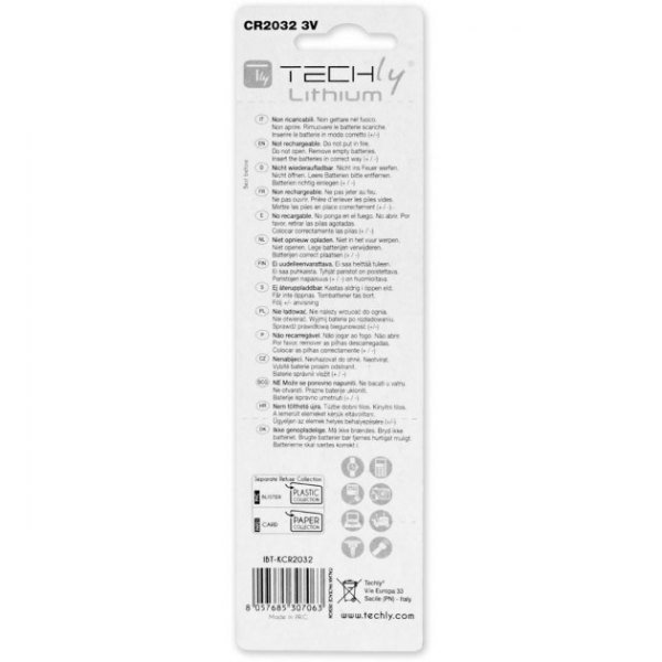 Techly Baterie litowe 3V CR2032, 5szt.
