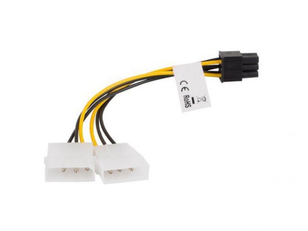 Lanberg Kabel rozdzielacz zasilania 2xHDD - 6Pin BTX/PSU