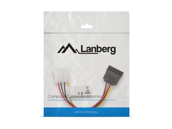 Lanberg Kabel Molex zasilający - SATA F/M 15cm