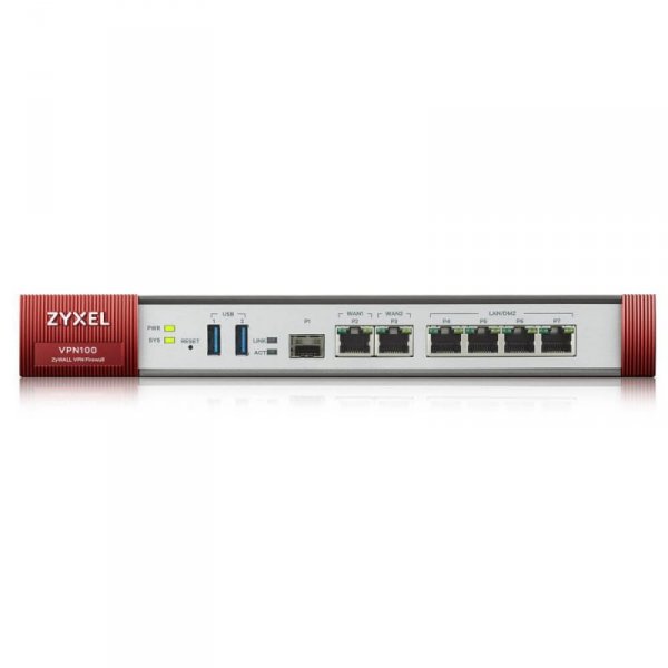 Zyxel VPN100 Advanced VPN Firewall 100xVPN 2xWAN 4xLAN/DMZ 1xSFP      VPN100-EU0101F