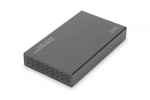 Digitus Obudowa zewnętrzna USB 3.0 na dysk SSD/HDD 3.5&quot; SATA III Z zasilaczem Aluminiowa