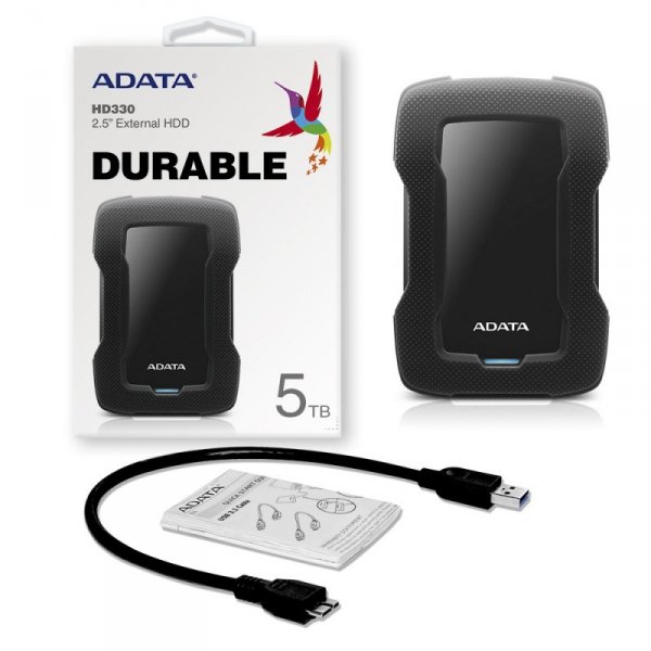 Adata Durable Lite HD330 5TB 2.5'' USB3.1 Czarny