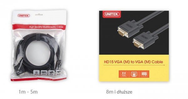 Unitek Kabel VGA PREMIUM HD15 M/M, 2.0m; Y-C513G