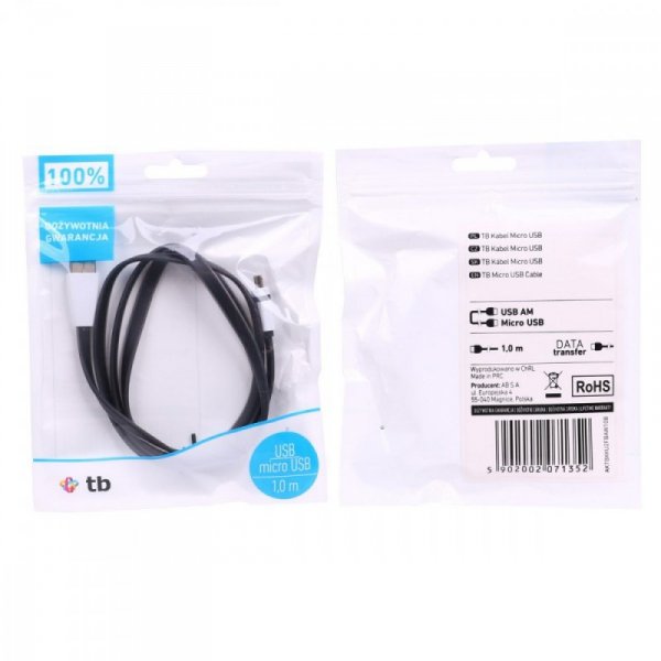 TB Kabel USB - Micro USB 1m czarny