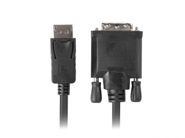 Lanberg Kabel DisplayPort - DVI-D(24+1) M/M 1m czarny