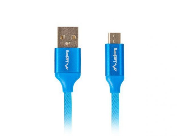 Lanberg Kabel Premium USB micro BM - AM 2.0 3m niebieski QC 3.0
