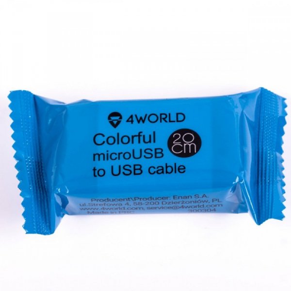 4world Candy Cable, kabel do przesyłu danych, Micro USB