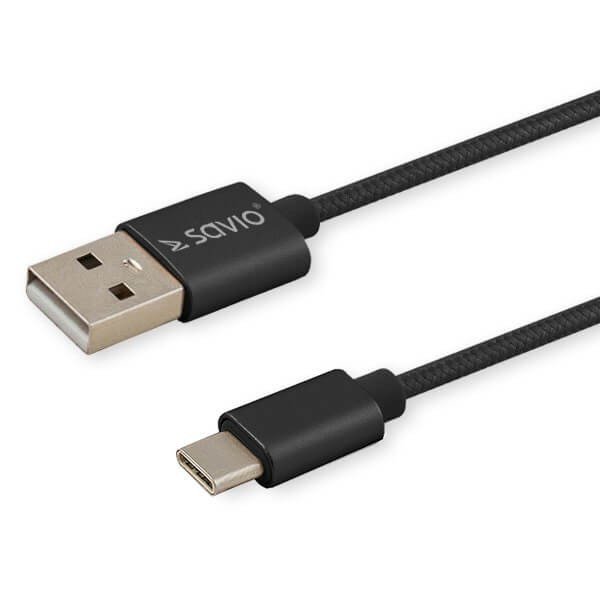 Elmak Kabel USB - USB typ C 2.1A, 2m SAVIO CL-129