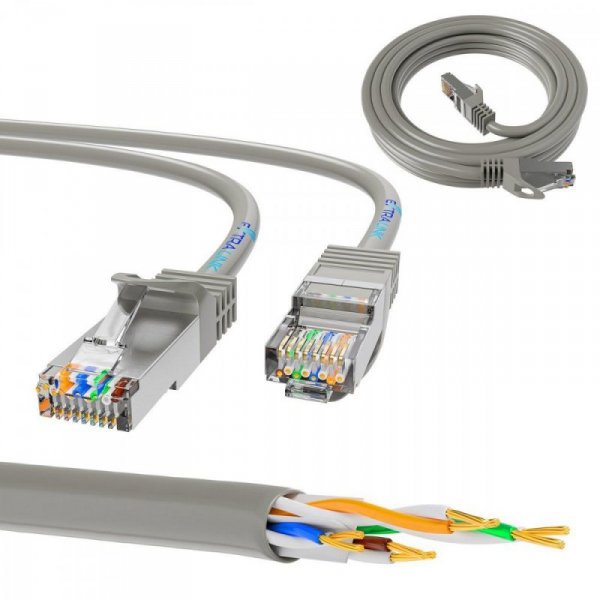 Extralink Kabel sieciowy LAN Patchcord CAT.5E UTP 0,5m skręcana para, miedziany