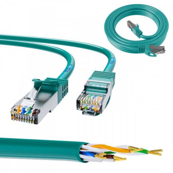 Extralink Kabel sieciowy LAN Patchcord CAT.6 FTP 1m 1GBIT foliowana skręcona para, miedziany