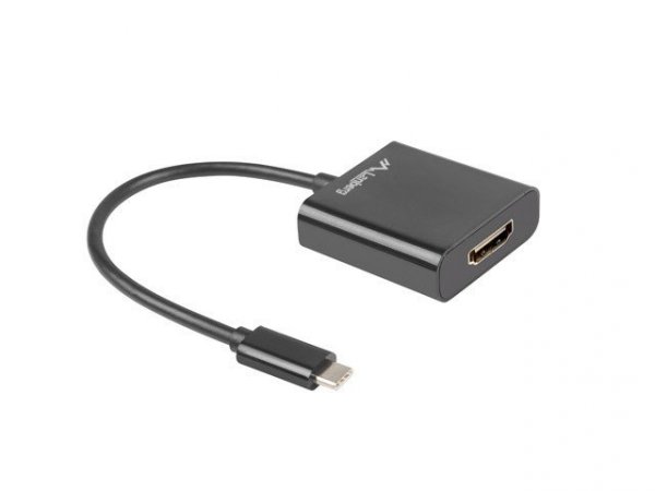 Lanberg Adapter USB CM - HDMI F 15cm czarny